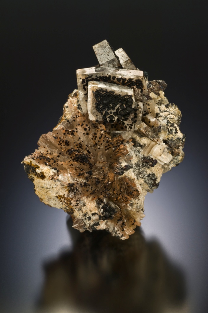 Alamosite xls ,Melanotekite balls, Anglesite