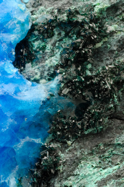 Lammerite xls,Chalcanthite,Anhydrite