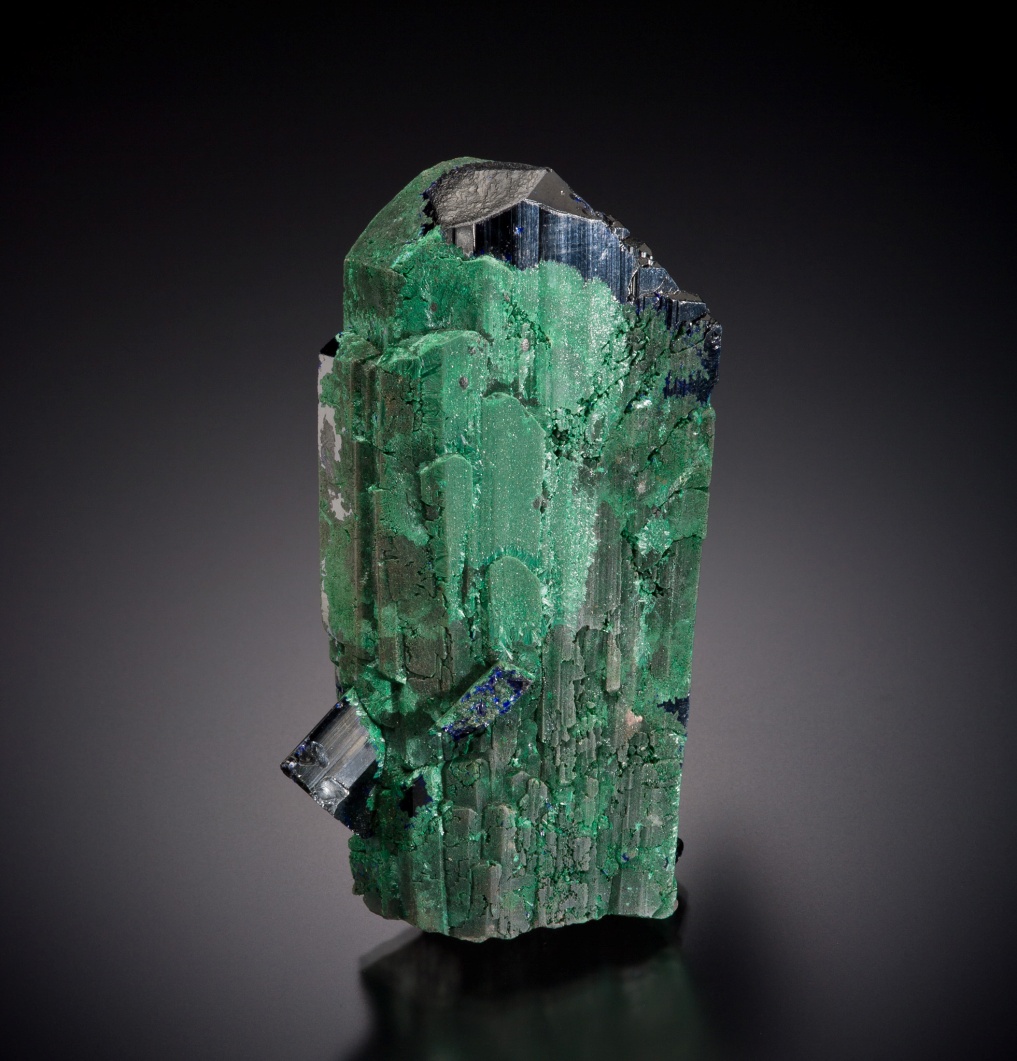 Malachite pseudomorph after Azurite xl CM of N