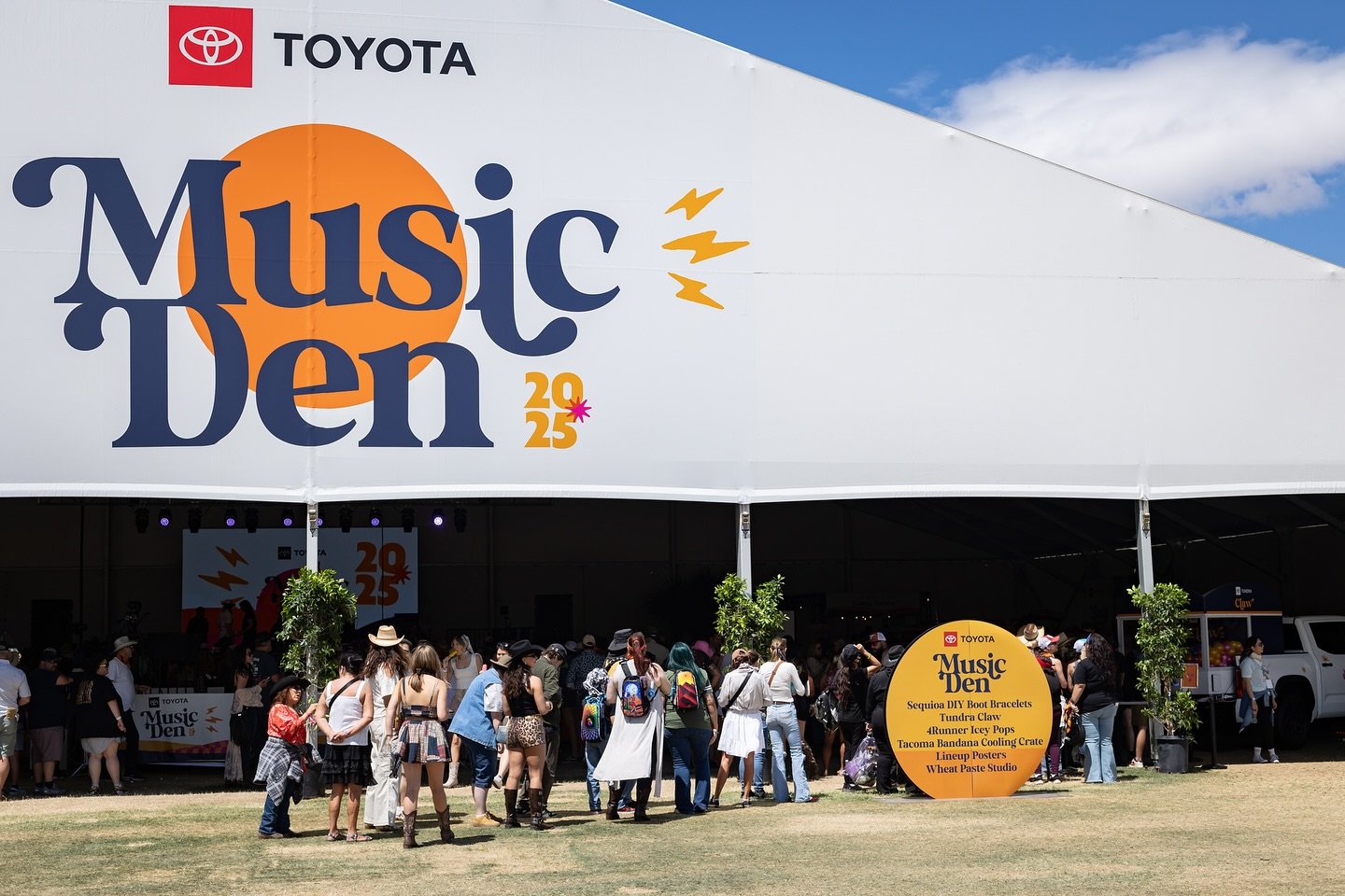 From boot charm bracelets to bandanas, paletas to prizes, we brought the heat at this year&rsquo;s #toyotamusicden 🤠Cheers to the artists who lit up our stage and the fans who made our activations the hottest stop in the desert! Until next time @sta