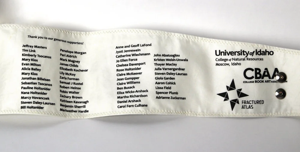 Supporters of Climate Odyssey screen printed inside sail wrapper