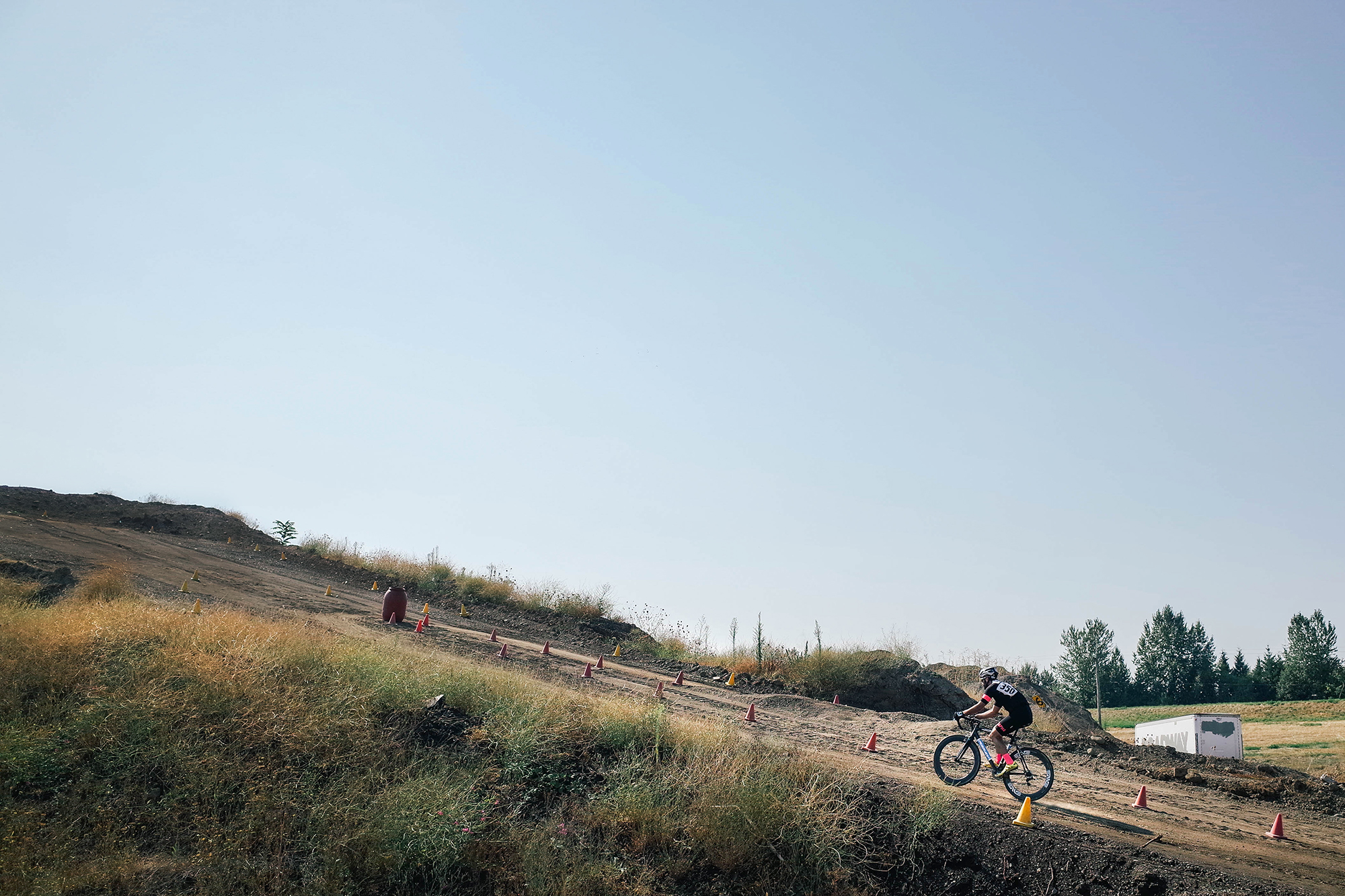 Me climbing somewhere towards the end. I had a good lead but was terrified of a flat.