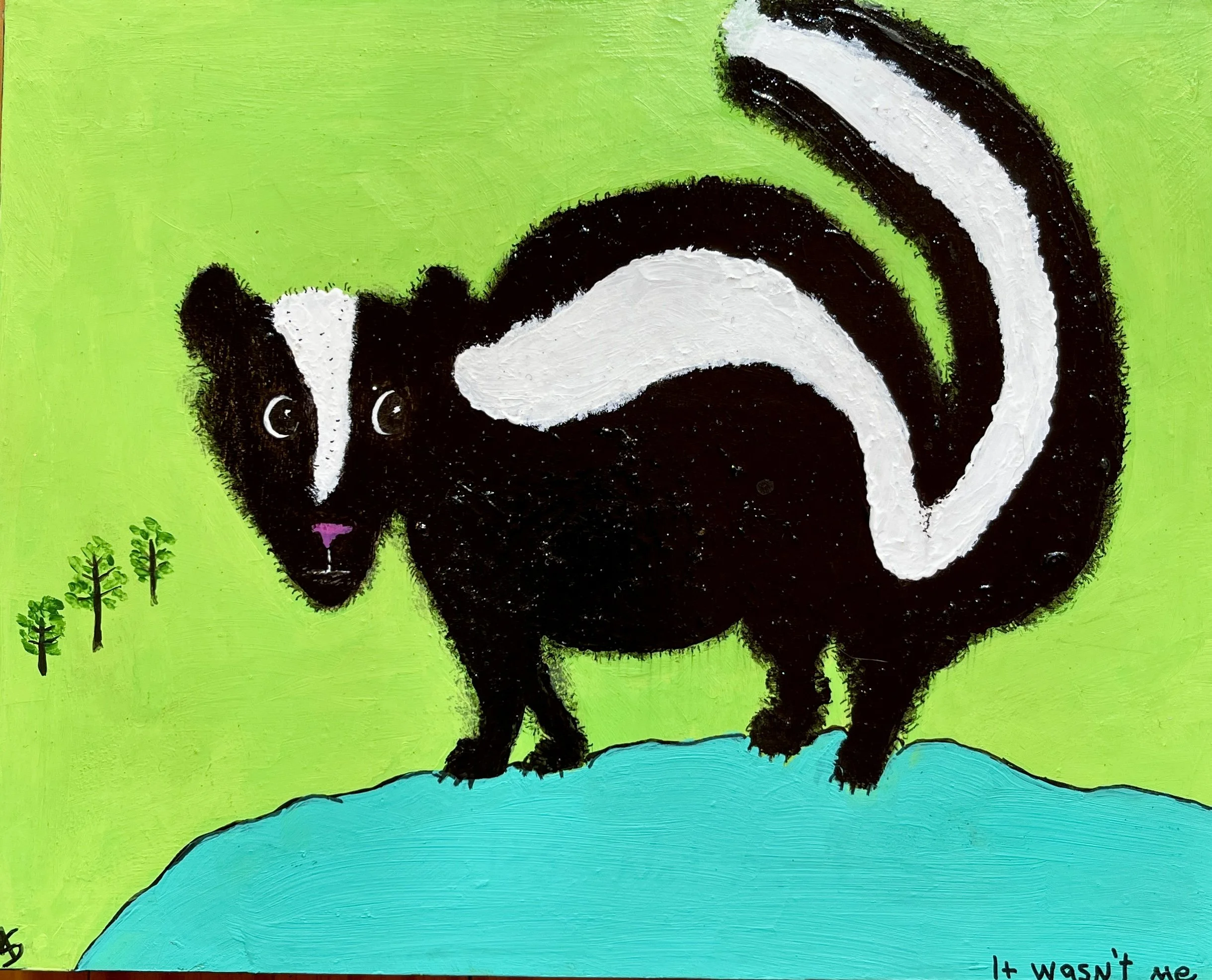 Skunk painting