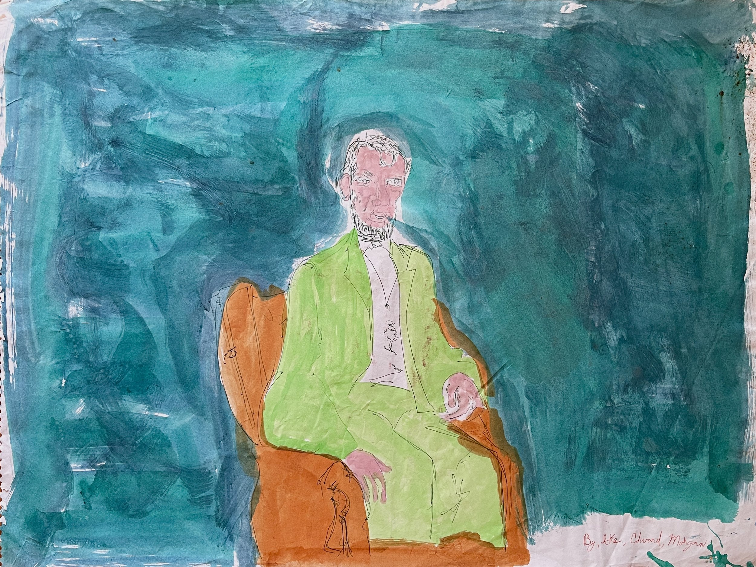 Abe Lincoln in chair