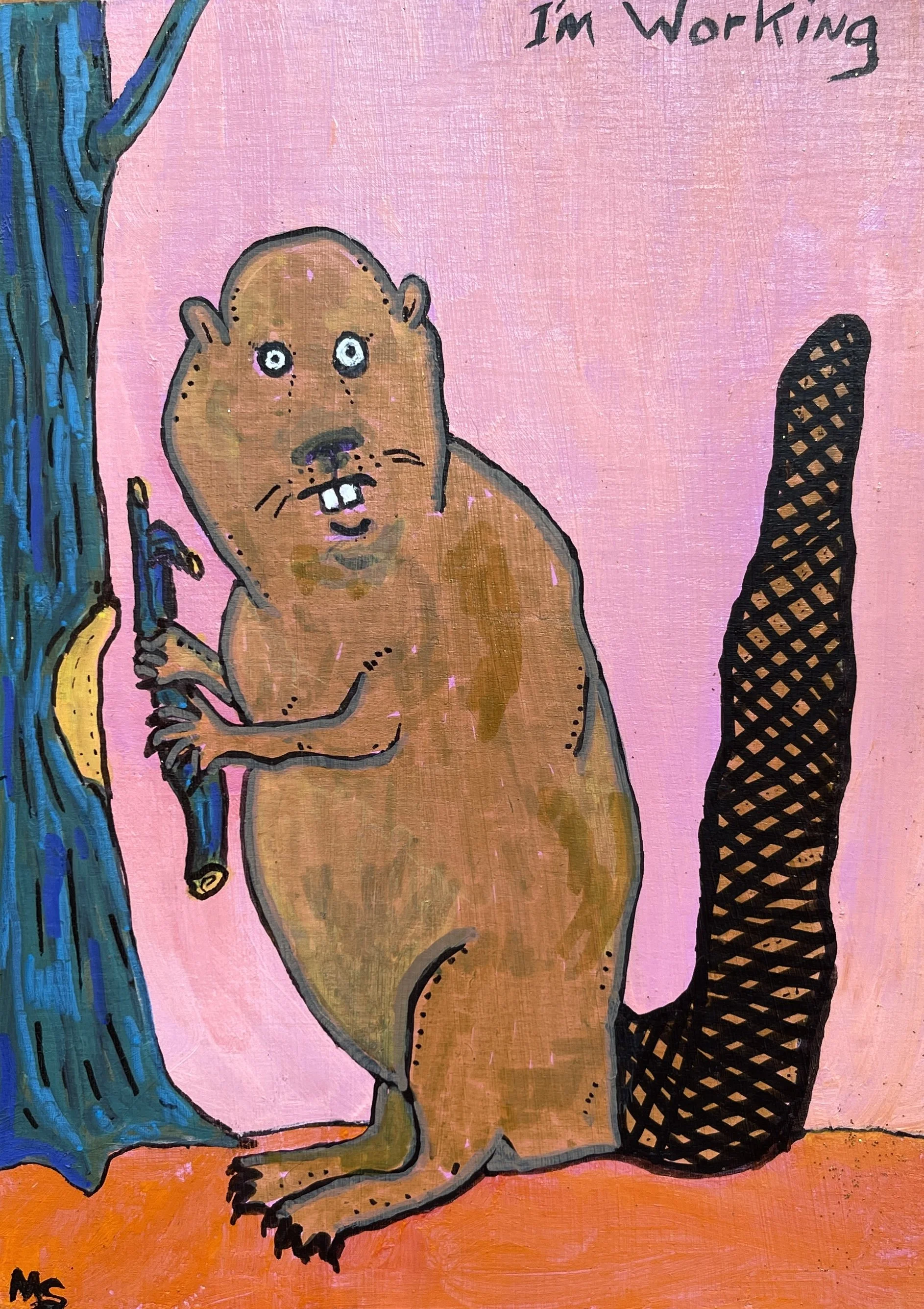 Beaver painting