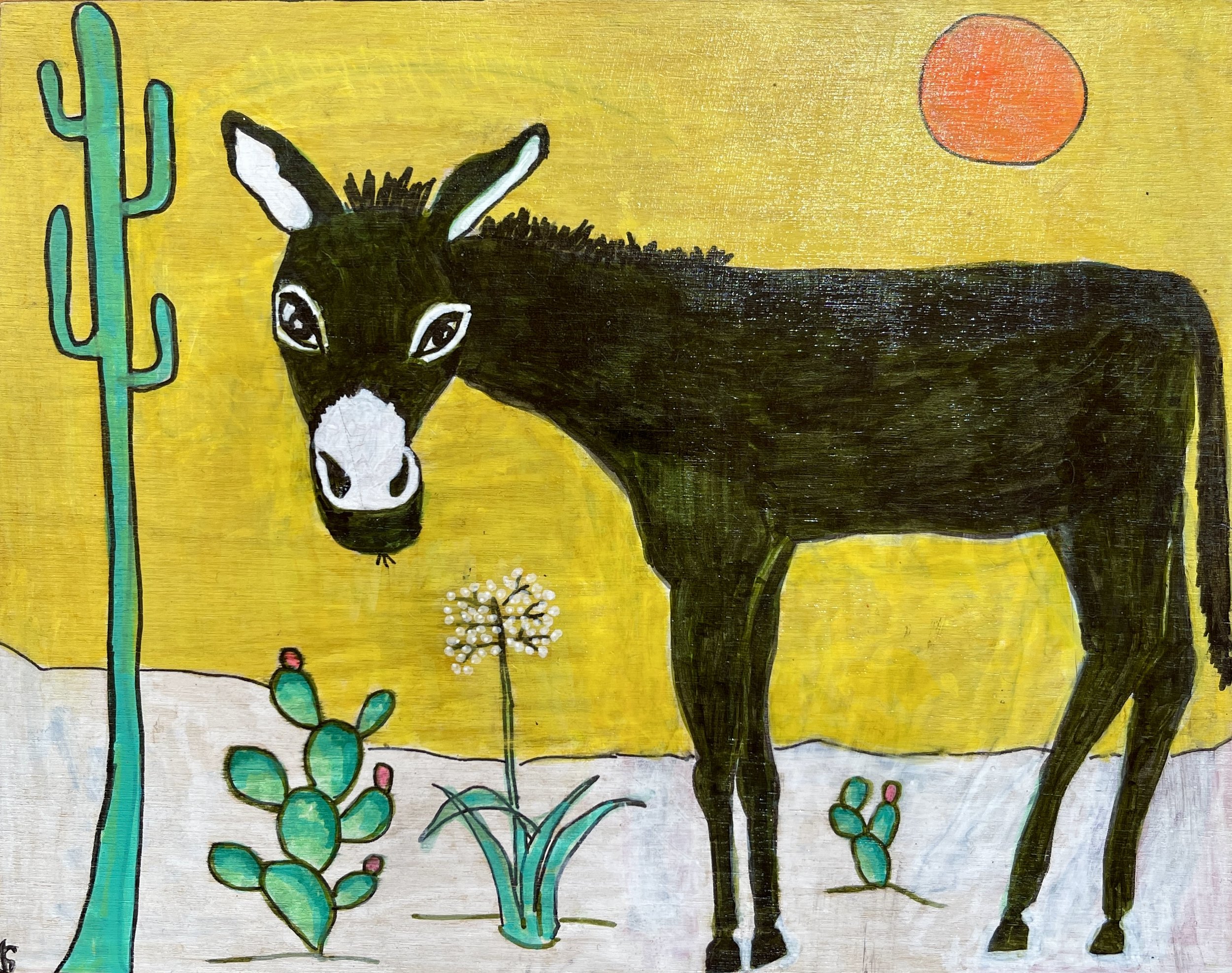 Mule with Agave