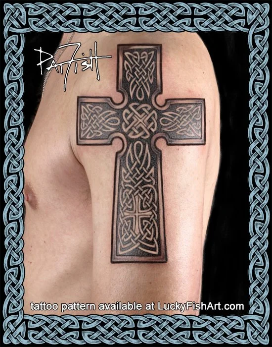 Protector Celtic Cross Tattoo Design