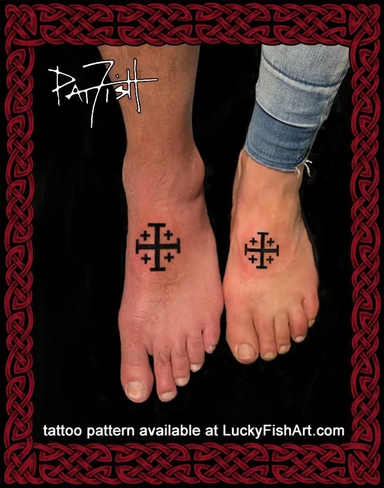 Jerusalem Cross Tattoo Design