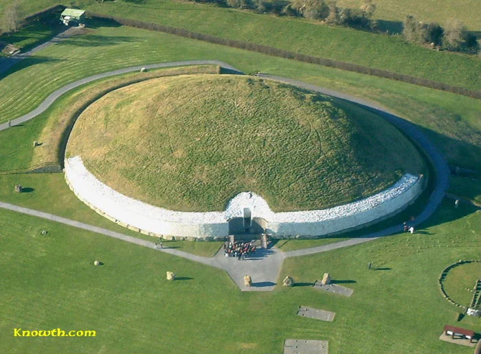 Newgrange from the air - photo from Knowth.com