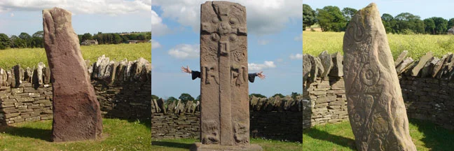 Photos of some roadside stones from a tattoo expedition to Scotland (and Colin's hands)