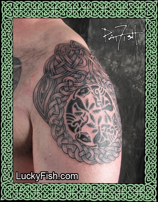 Celtic Knot Shoulder Caps — LuckyFish, Inc. and Tattoo