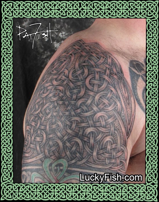 Celtic Knot Shoulder Caps  LuckyFish Inc and Tattoo Santa Barbara