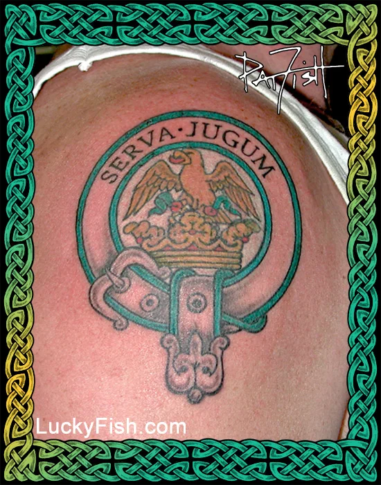 Hayes Crest Badge Tattoo by Pat Fish