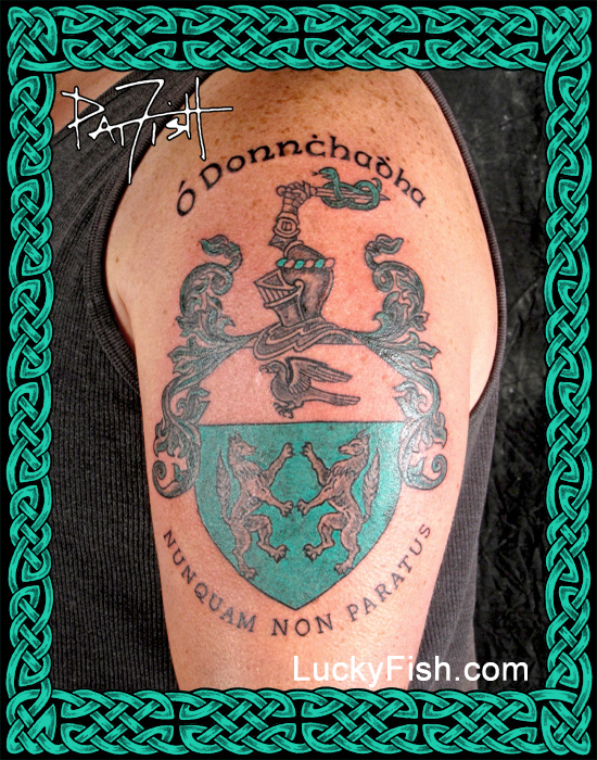 Irish family crest tattoo