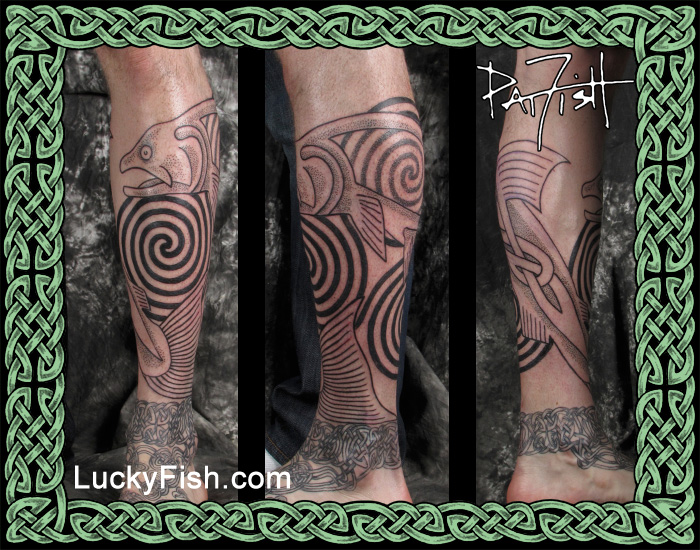 celtic leg tattoos for men