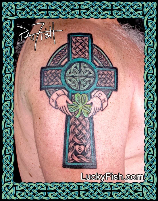 Claddagh Shamrock Cross by Pat Fish