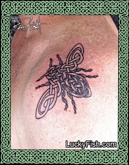 Celtic Knot Bee Tattoo by Pat Fish