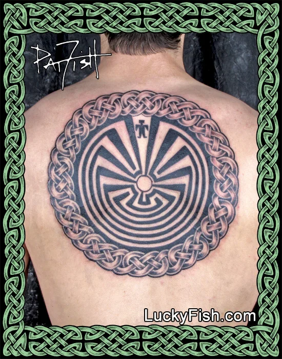 Celtic Ring and I'itoi Tattoo by Pat Fish