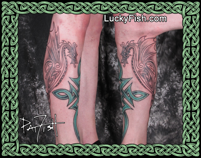 Double Dragon Tattoo by Pat Fish