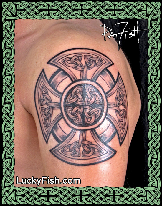 Celtic Maltese Cross Tattoo — LuckyFish, Inc. and Tattoo Santa Barbara
