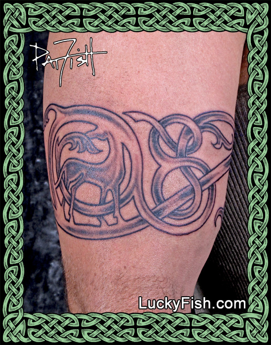 Viking Horse Band Tattoo by Pat Fish The pattern for this tattoo is available for purchase and immediate download at http://www.luckyfishart.com/vihoba.html