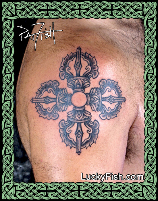 Double Vajra Tattoo — LuckyFish, Inc. and Tattoo Santa Barbara