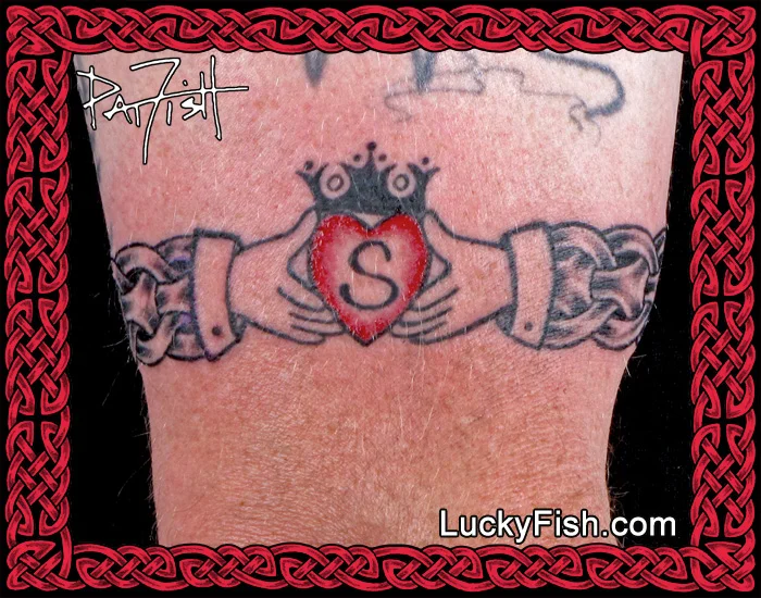 His Viking Claddagh Tattoo by Pat Fish