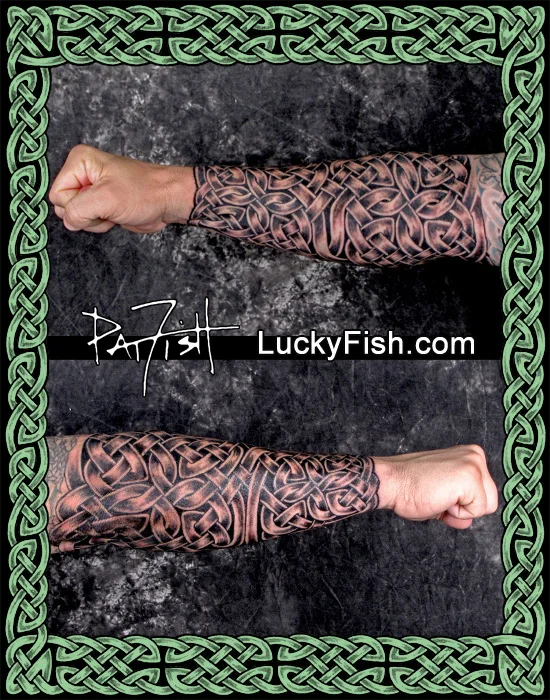 Celtic Forearm 'Gauntlet' Tattoo by Pat FIsh