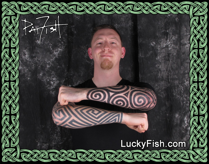 Double Pictish Forearm Sleeves by Pat Fish