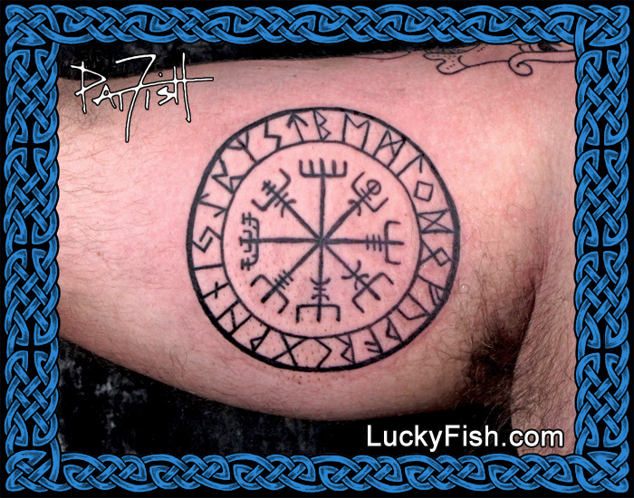 Icelandic " Vegvísir " Tattoo by Pat Fish