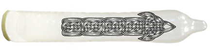 Celtic 'Arrow' Condom Tattoo Design by Pat Fish