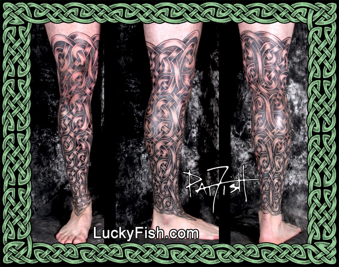 Celtic Sleeves, Tattoo Armor, and Full Knotwork Coverage Tattoos —  LuckyFish, Inc. and Tattoo Santa Barbara
