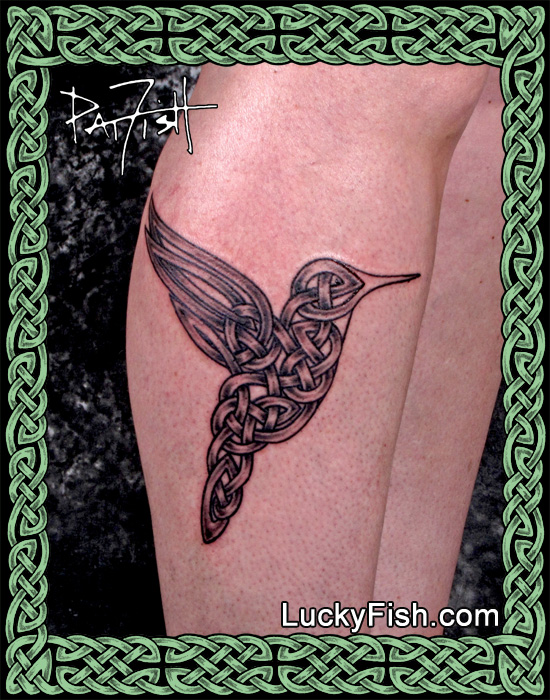 Celtic Hummingbird Tattoo by Pat Fish
