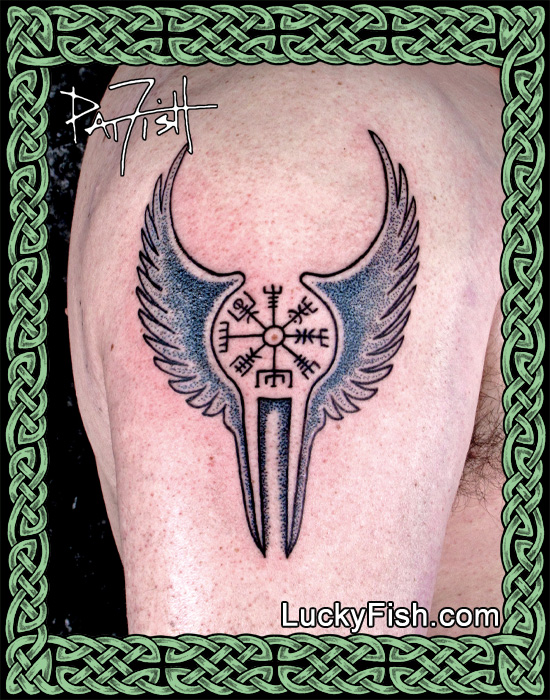 'Valkyrie Compass' Tattoo by Pat FIsh