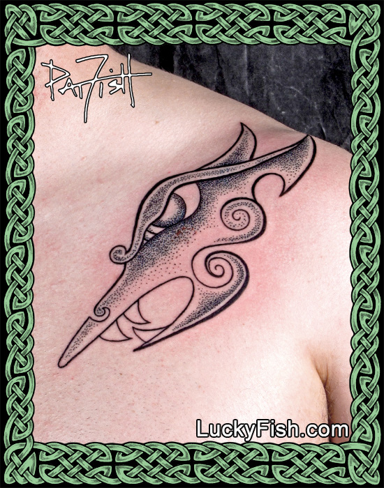 Viking 'Ryder Dragon' Tattoo by Pat Fish