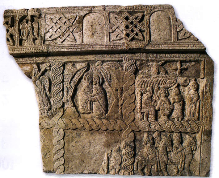 12th Century Croatian Carving featuring the woven pleter pattern