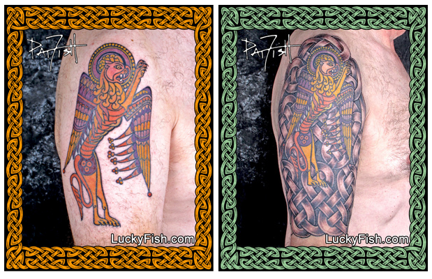 Progression of a Celtic Tattoo Sleeve by Pat Fish