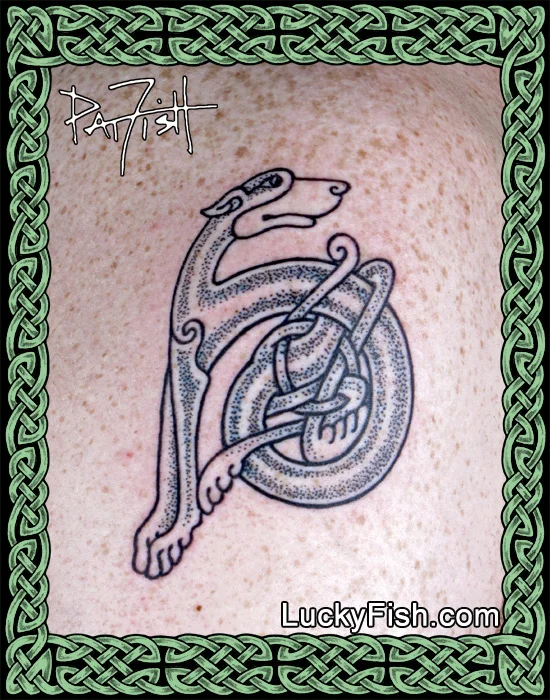 Celtic 'SightHound' Tattoo by Pat FIsh