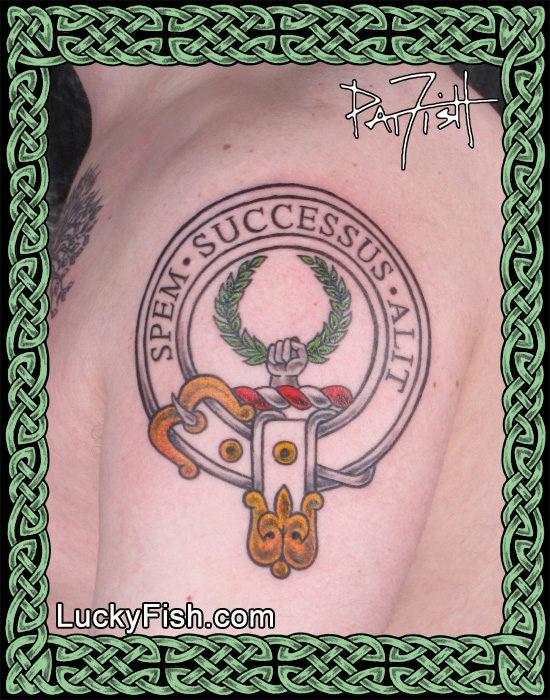 Clan Ross Crest Badge Tattoo — LuckyFish, Inc. and Tattoo