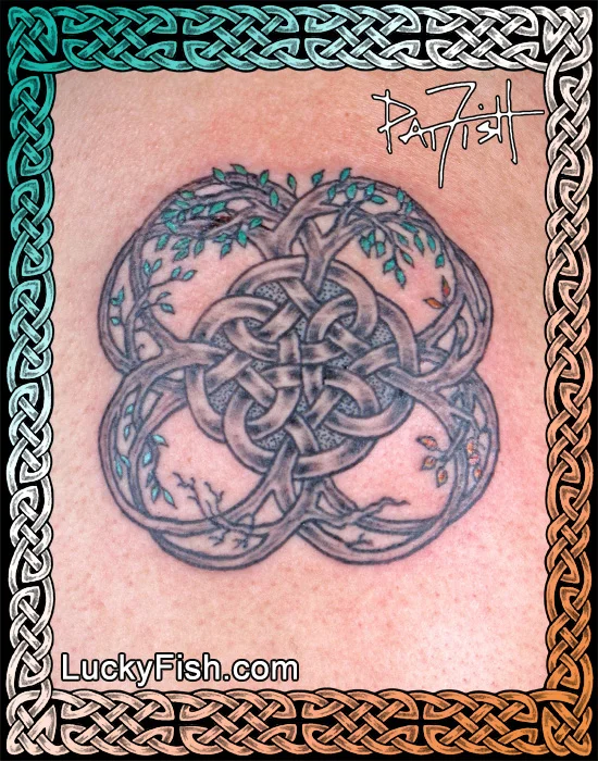 "Traveler's Tree" Celtic Tree of Life Tattoo by Pat Fish