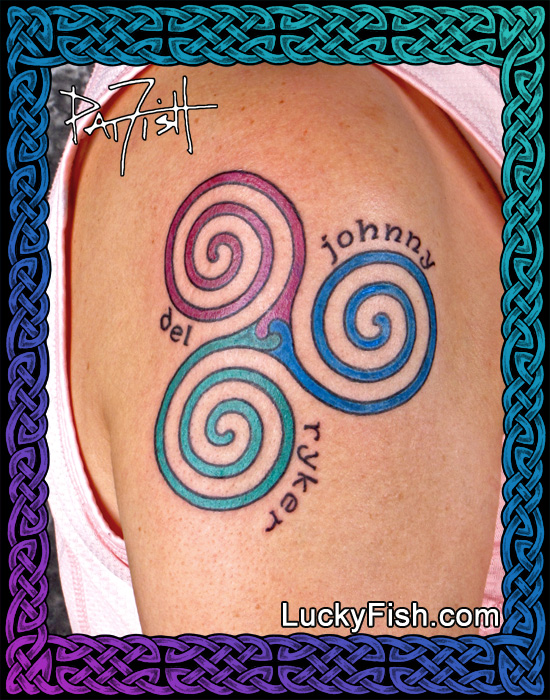 Dedication Triple Spiral Tattoo by Pat Fish
