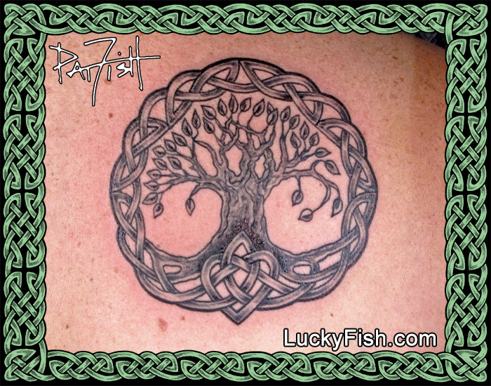 Celtic 'Family Heart Tree' Tattoo by Pat Fish