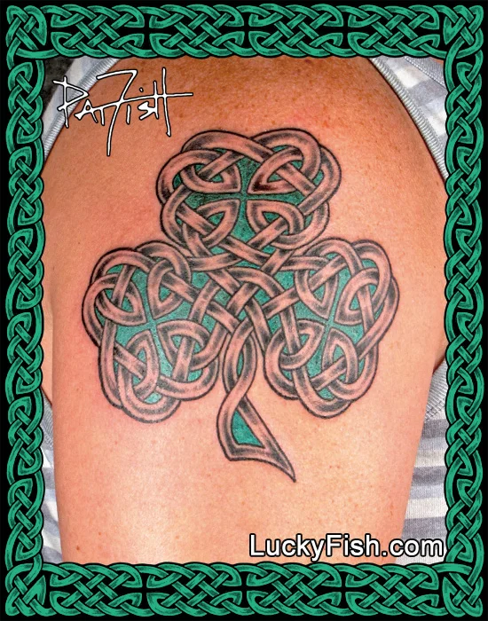 'Fatherhood Shamrock' Celtic Tattoo by Pat Fish