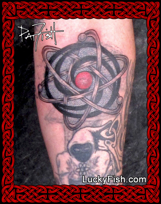 Atomic Spiral Tattoo — LuckyFish, Inc. and Tattoo Santa Barbara