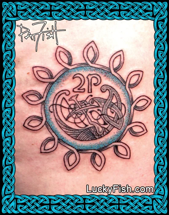 Irish 2p Bird Coin Tattoo