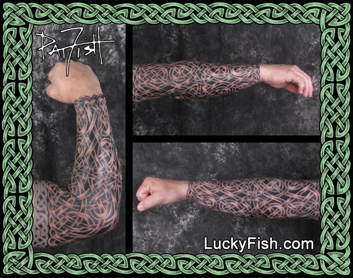 Celtic Knotwork Sleeve Tattoo by Pat Fish
