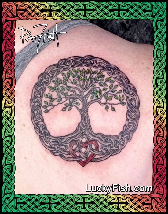Mother's Heart Tree of Life Tattoo by Pat Fish