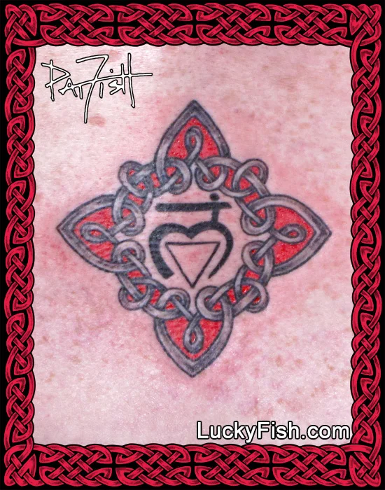 Celtic Base Chakra Tattoo by Pat Fish