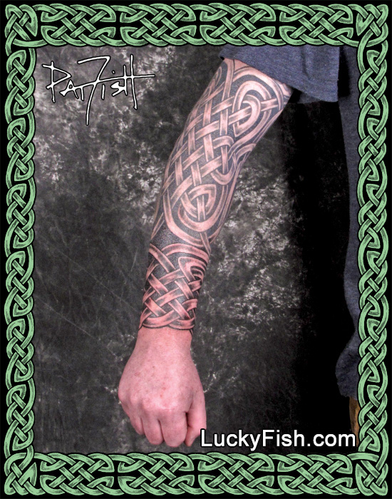 Celtic Wrist Cuff Tattoo — LuckyFish, Inc. and Tattoo Santa Barbara