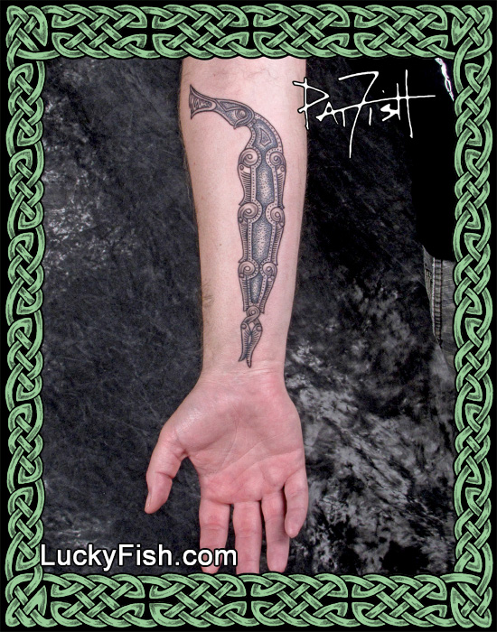 Sutton Hoo 'Saxon Dragon' Tattoo — LuckyFish, Inc. and Tattoo Santa Barbara